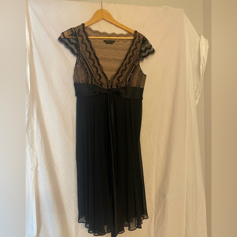 BCBGMaxAzria Black sequin & silk Dress